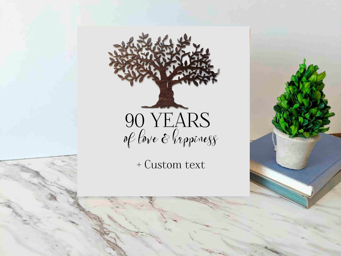 Personalized 90th Birthday 10x10 Sign