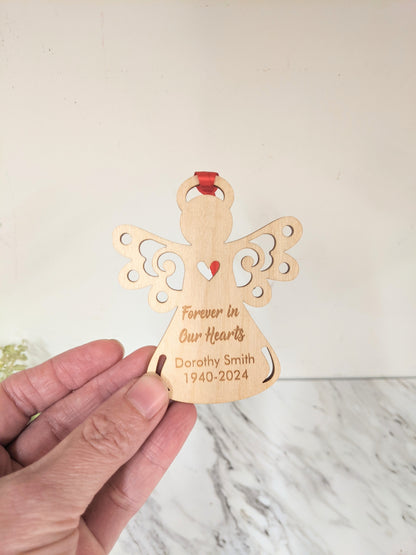 Bulk Qty 25 Custom Wood Remembrance Ornaments