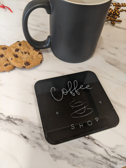 Black Acrylic Coasters