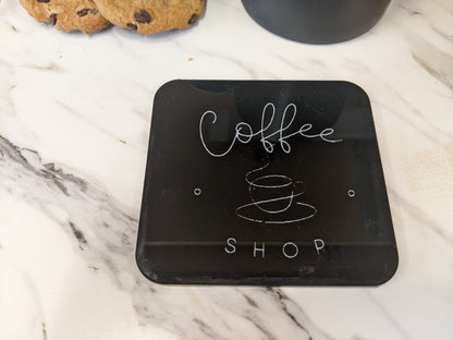 Black Acrylic Coasters