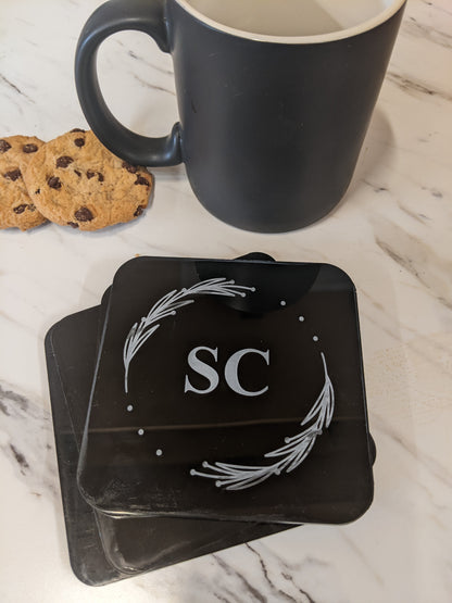 Black Acrylic Coasters