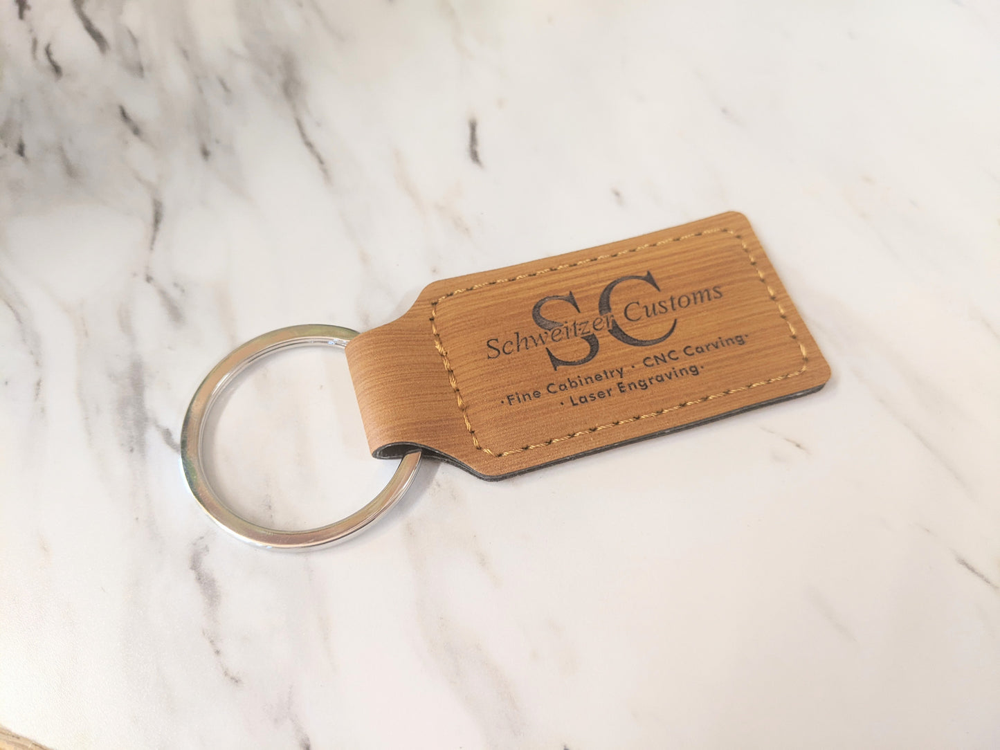 Leatherette Key Chain Custom logo