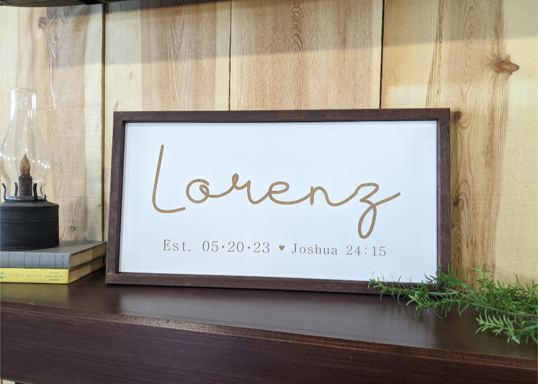 Last Name Wedding Sign