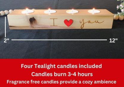 Valentine's Day Candle Table Decor for tea light candles