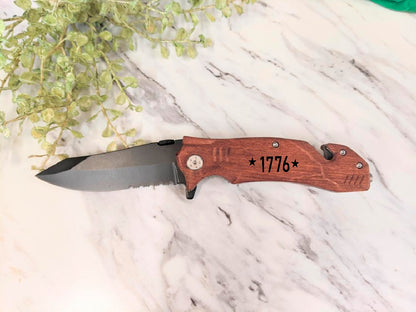 4 1/2" Rescue Knife 1776 Pocket Knife for Survival