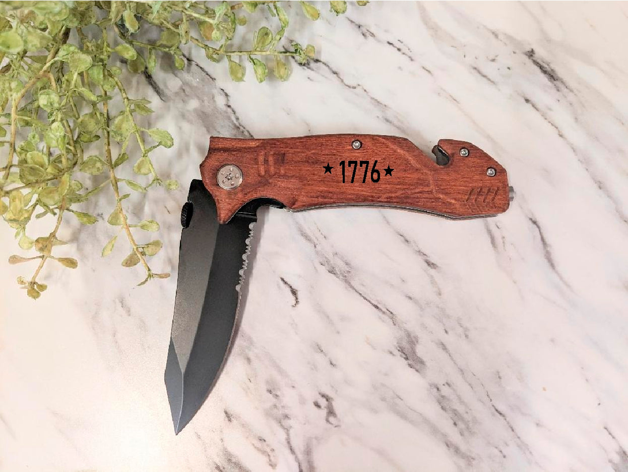 4 1/2" Rescue Knife 1776 Pocket Knife for Survival