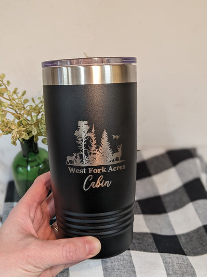 Personalized Name 20oz Tumbler,  Custom engraved Logo tumbler,