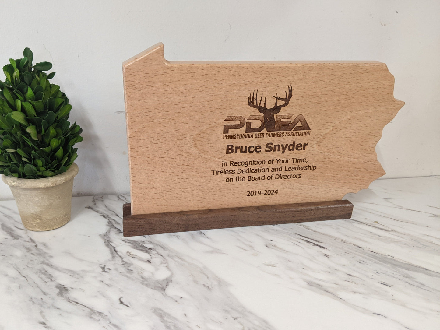 My State shape Custom Award Plaque,  Laser Engraved Award, Recognition plaque, custom awards, wood plaque award, personalized award