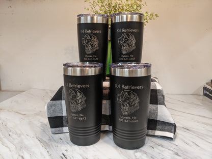 Personalized Name 20oz Tumbler,  Custom engraved Logo tumbler,