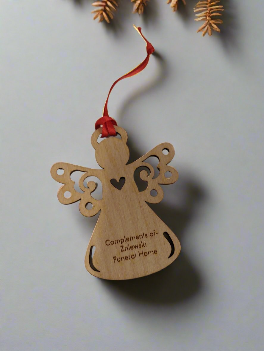 Bulk Qty 25 Custom Wood Remembrance Ornaments