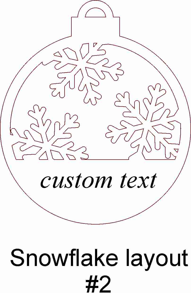 25 Pcs Custom Wood 3.5" Snowflake Ornaments