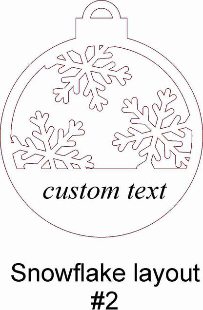 25 Pcs Custom Wood 3.5" Snowflake Ornaments