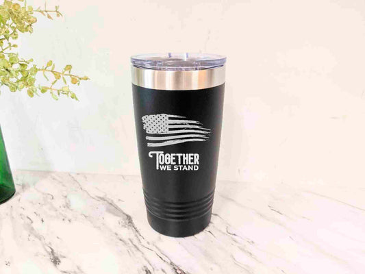 Together We Stand Patriotic Travel Tumbler