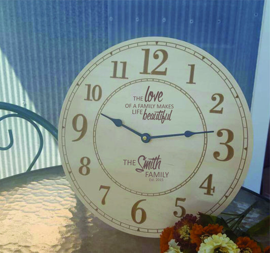 Personalized Wood Clock Gift,