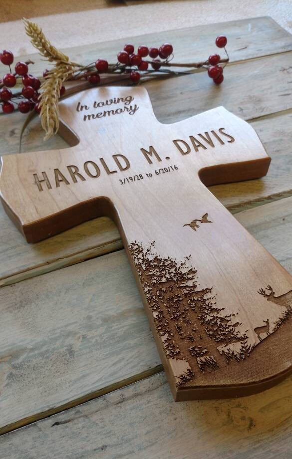 Personalized Golfing Memorial Cross