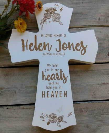 Memorial cross for mother, grandmother memorial cross,  grandma memorial cross,  memorial gift, gift for funeral ceremony