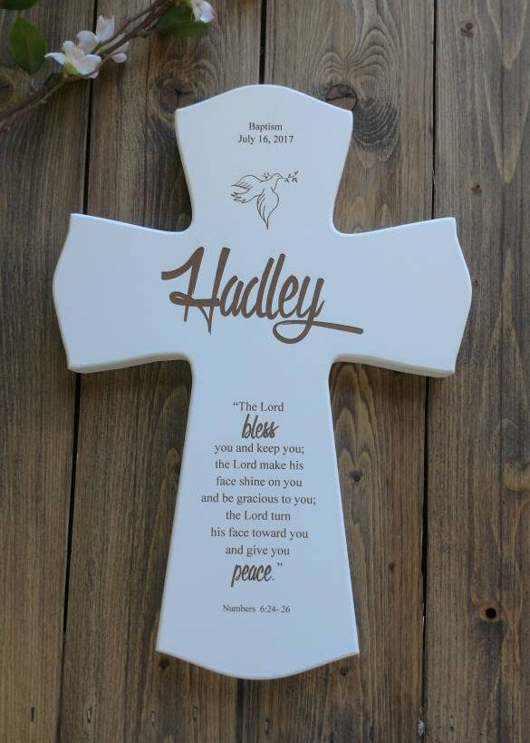 Personalized Baptism Cross Gift, Baptism Cross Personalized, Personalized Baptism Gift, Newborn Gift, Laser Engraved Cross, Religious Gift,