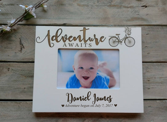 Adventure Awaits Personalized Baby Picture Frame