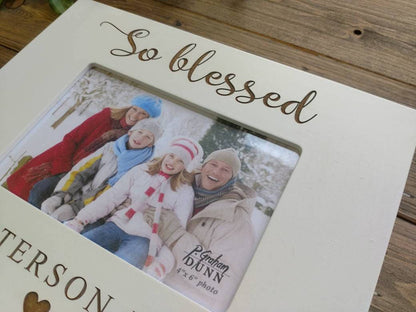 So blessed family picture frame, family Picture Frame, Gift for Mom Family Frame, Personalized Family Frame, Dad Gift, Mom Gift,