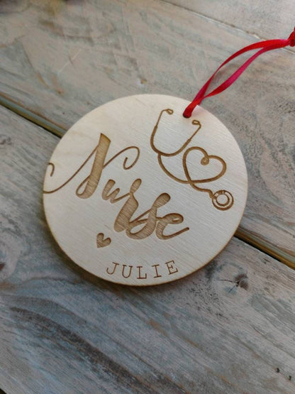 Personalized Nurse Christmas ornament