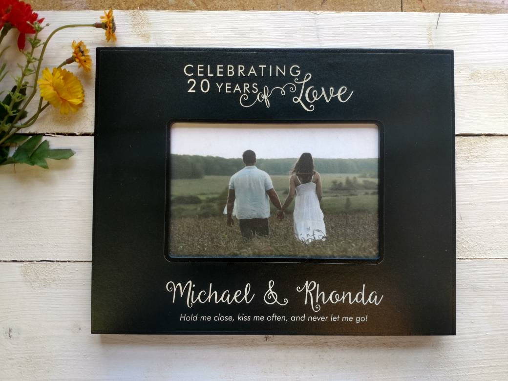 20th Anniversary Picture Personalized Frame for Couple,