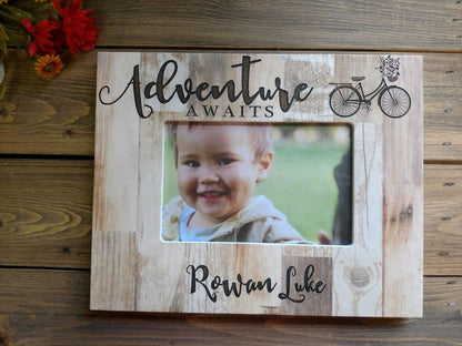 Adventure Awaits Personalized Baby Picture Frame