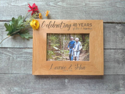 50th Anniversary Picture frame, Gift for parents 50, Personalized Anniversary Picture Frame, 50th Anniversary Frame for couple,