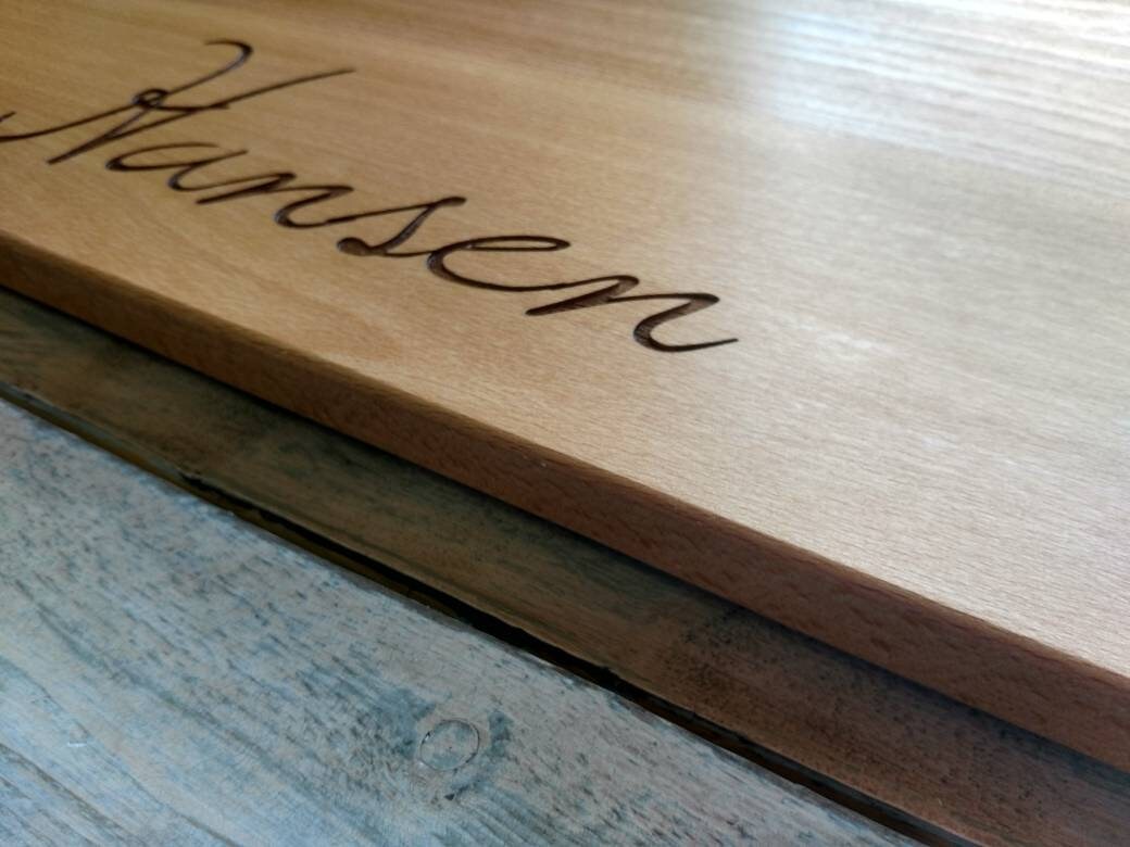 Last Name Wood Cutting Board, Personalized Wood Cutting Board, Cutting board with Last Name, Cutting Board for Couple