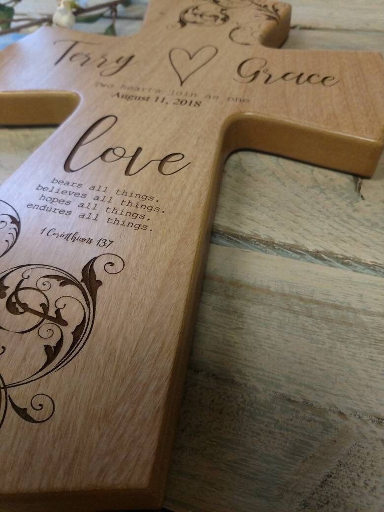 Personalized Wedding Gift Cross for newlyweds