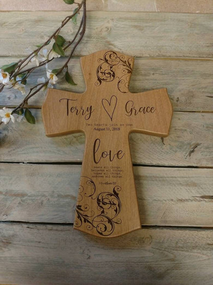 Personalized Wedding Gift Cross for newlyweds