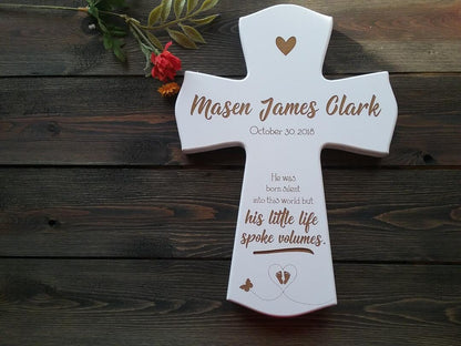 personalized memorial cross for chid