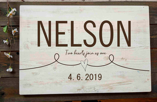 Personalized Wedding Gift Name Sign,