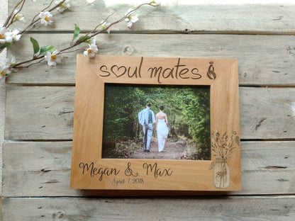 Personalized Soul Mates Wedding Picture Frame