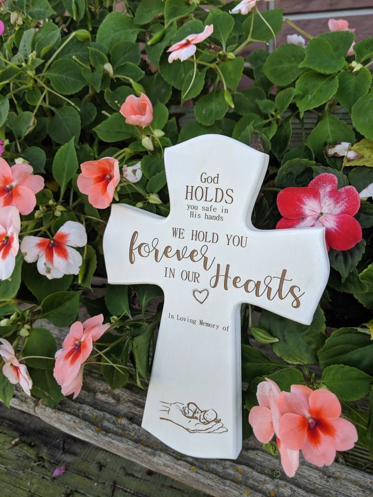 SMALL Personalized Baby Memorial Cross Gift,