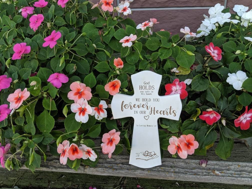 Personalized memorial cross for loss of child