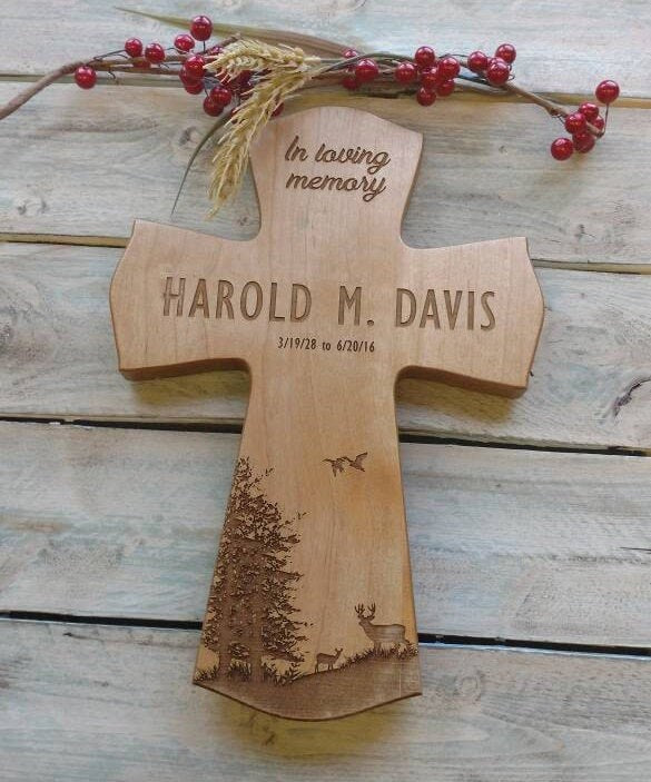 Personalized Golfing Memorial Cross