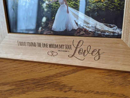 wedding picture frame for couple, my soul loves wedding frame, wedding frame gift for her