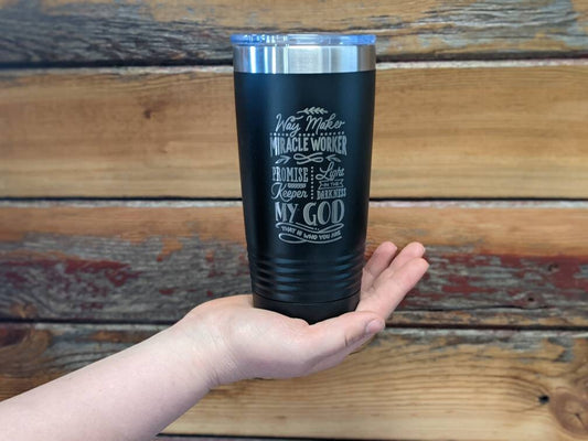 Faith Travel Tumbler , Waymaker Travel Tumbler Gift