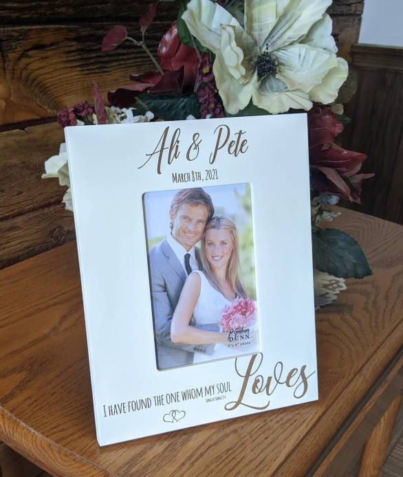 wedding picture frame for couple, my soul loves wedding frame, wedding frame gift for her