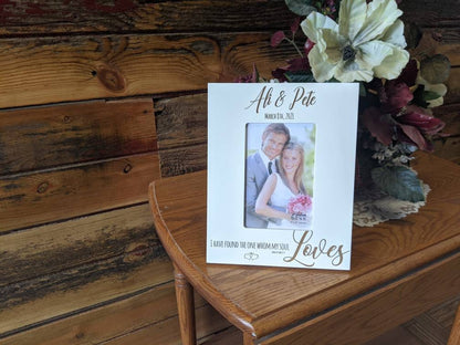 wedding picture frame for couple, my soul loves wedding frame, wedding frame gift for her