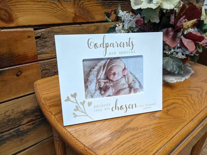 Personalized Godparents frame, Baby godparent Dedication Frame, Godparent gifts, Godchild Gift, gift for Godparents frame