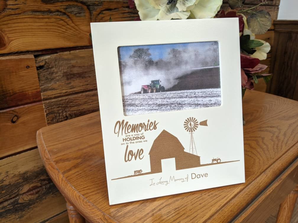 Personalized Farming Memorial Picture Frame for Christmas,  Farmer Memorial Gift Picture Frame, Funeral Gift, farm memorial, farming