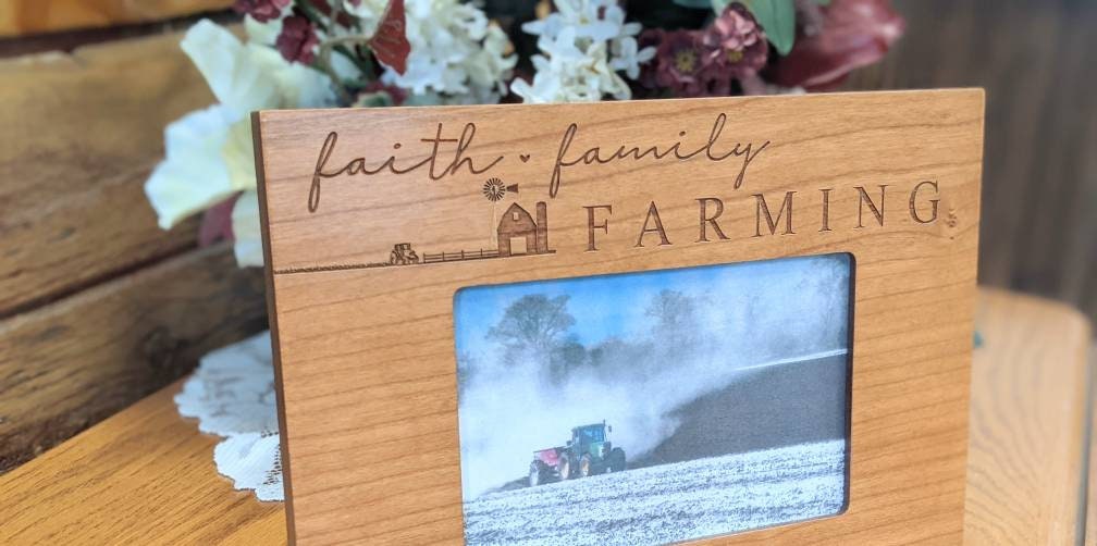 Farming Memorial Picture Frame for loss, christmas gift for farming farming memorial, grandpa memorial , Dad Memorial Gift, Funeral Gift,