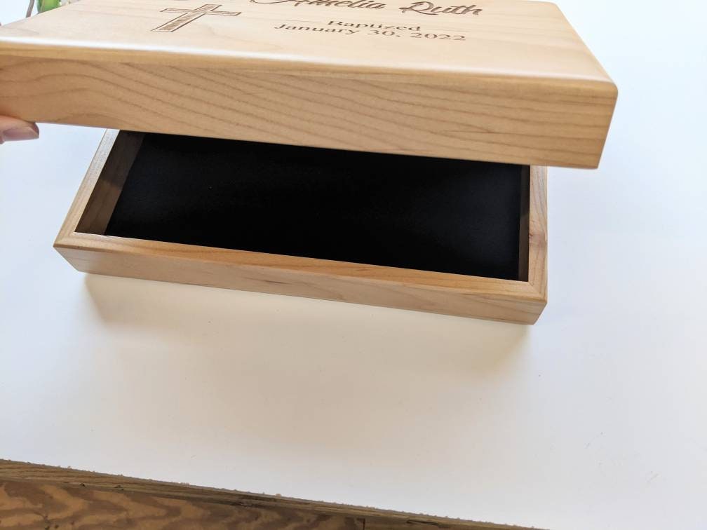 Personalized Wood Baptism Keepsake box