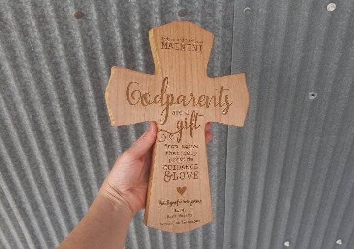 Personalized Godparent Cross Gift