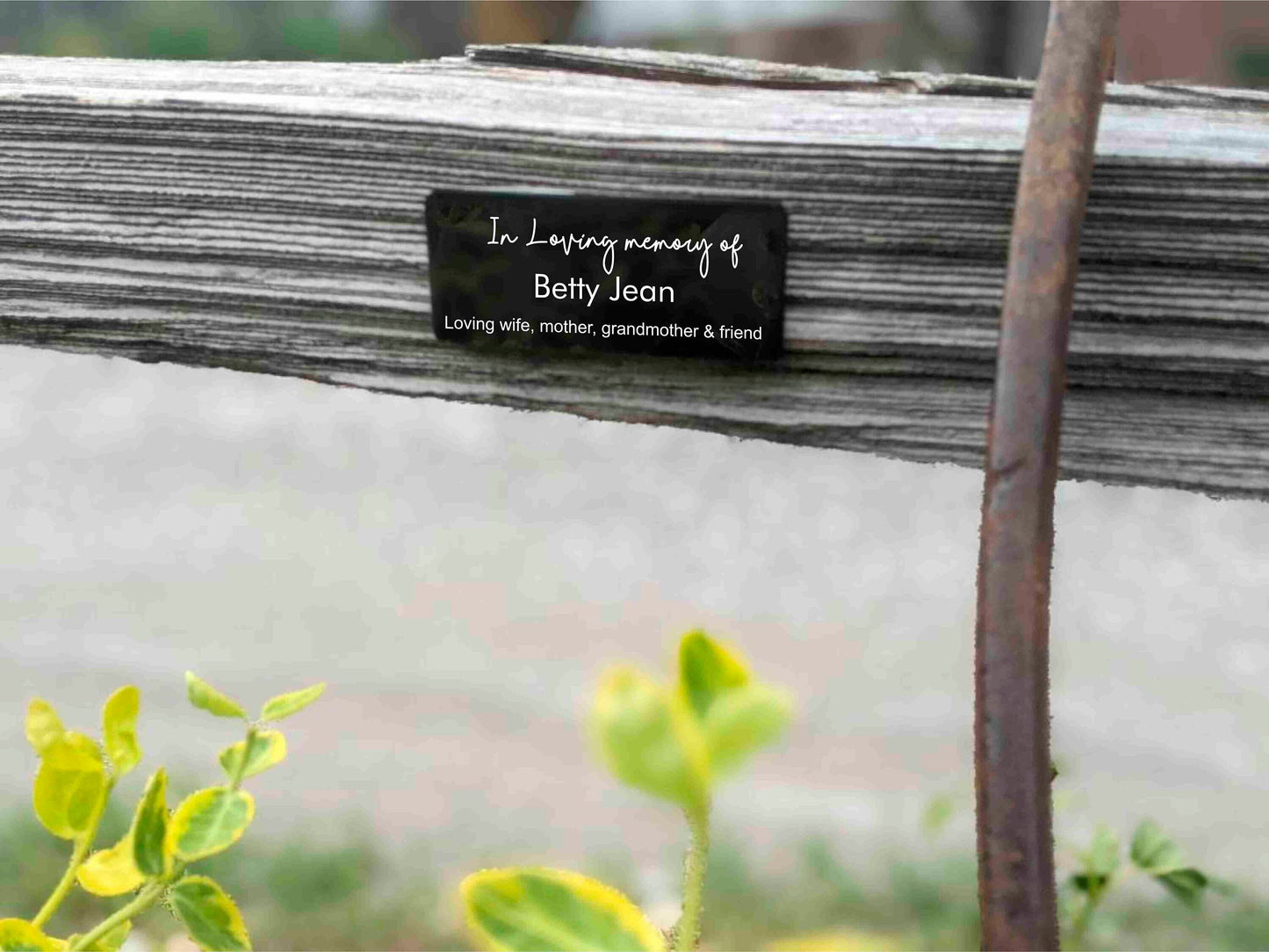 3.5x1.5 Personalize Memorial Outdoor bench plate