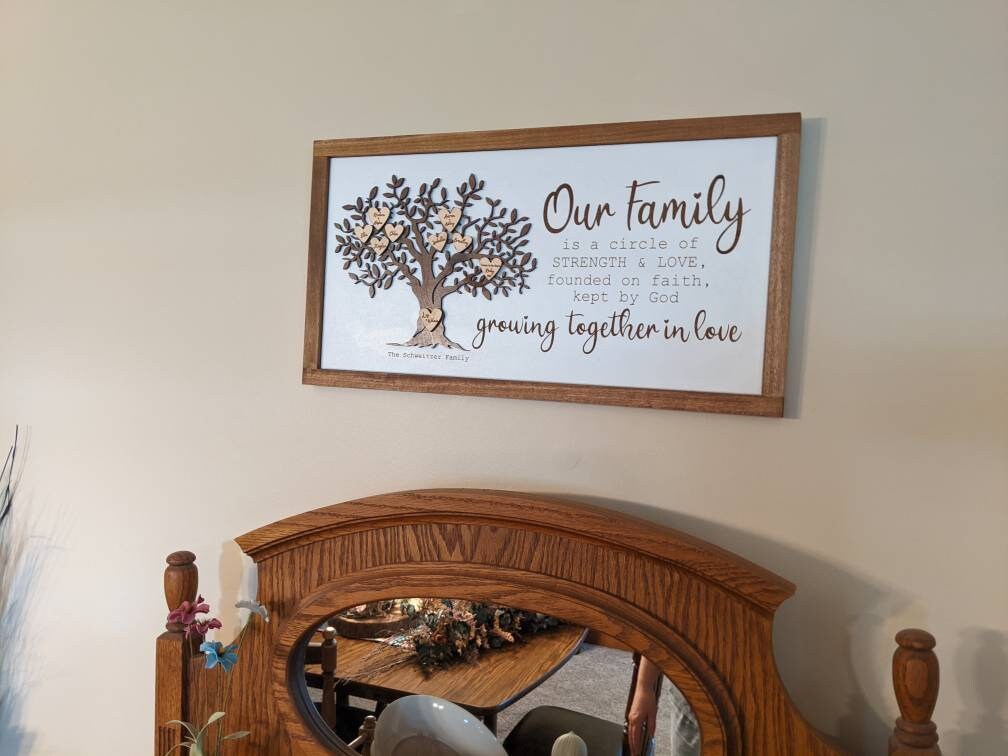 Additional Wood Hearts for family tree sign,