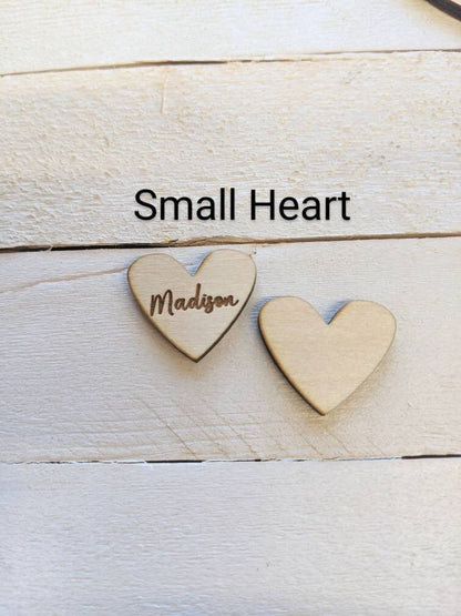 Additional Wood Hearts for family tree sign,