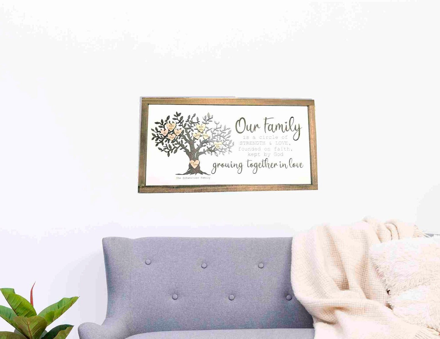 Personalized Wooden Family Tree Sign, Christmas Gift Family Tree Sign Gift, Anniversary Family Tree Gift, Gift for Parents,50th Anniversary,