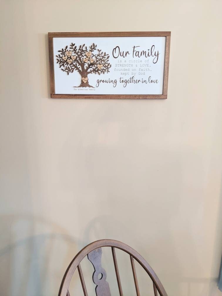 Personalized Wooden Family Tree Sign, Christmas Gift Family Tree Sign Gift, Anniversary Family Tree Gift, Gift for Parents,50th Anniversary,